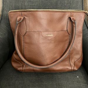 LODIS brown leather bag carried handful of times
